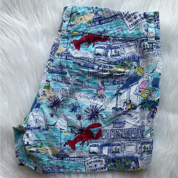 Vineyard Vines Women’s shorts Edgartown Scene Print size 00 Martha’s Vineyard - Picture 7 of 7